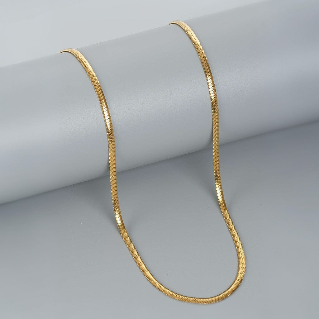 AILAR JEWEL's Luxora Soft Flow - Snake Chain, Slimmer Profile.