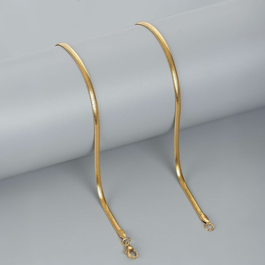 AILAR JEWEL's Luxora Soft Flow - Snake Chain, Slimmer Profile.
